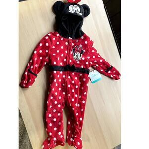 Disney baby 6-9 mts Minnie One piece PJ New NWT zip